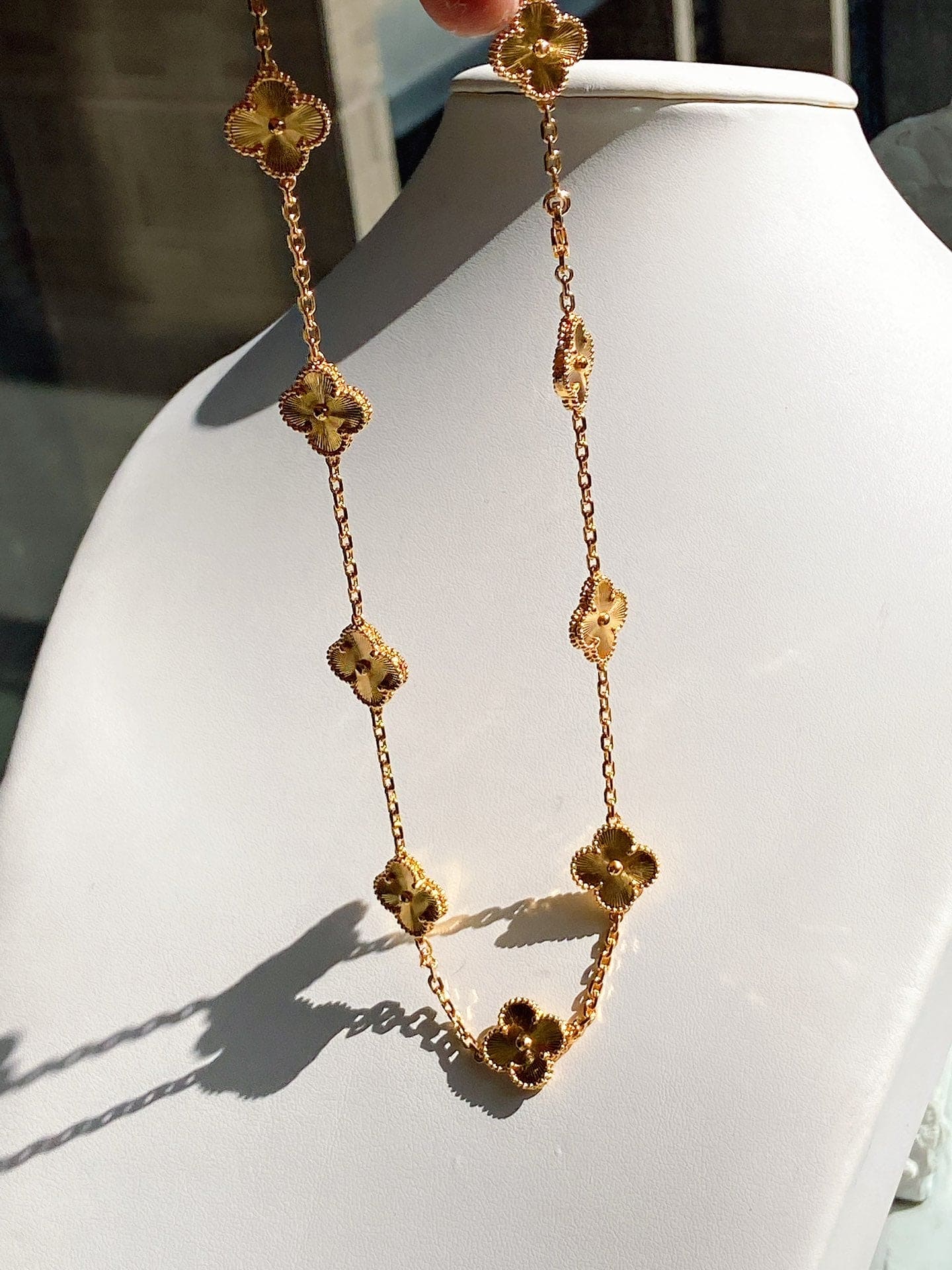 Van Cleef & Arpels Vintage Alhambra 10 Motifs Necklace Engraved