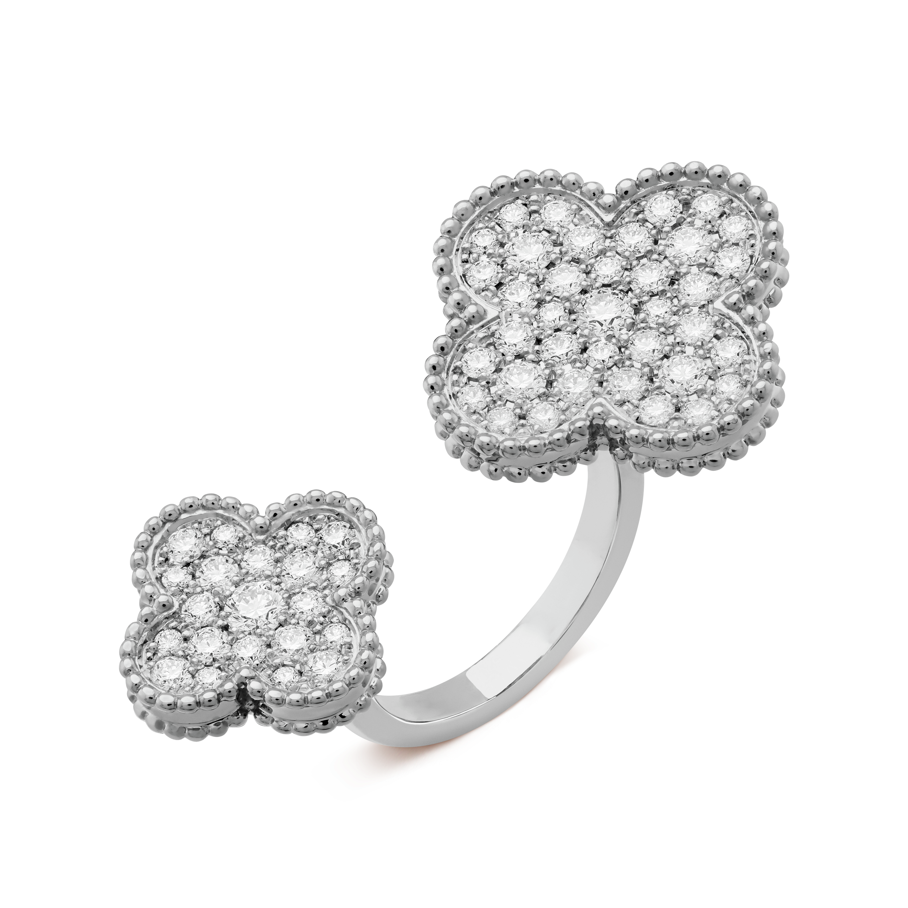 Van Cleef & Arpels Floral Clover Between The Finger Ring