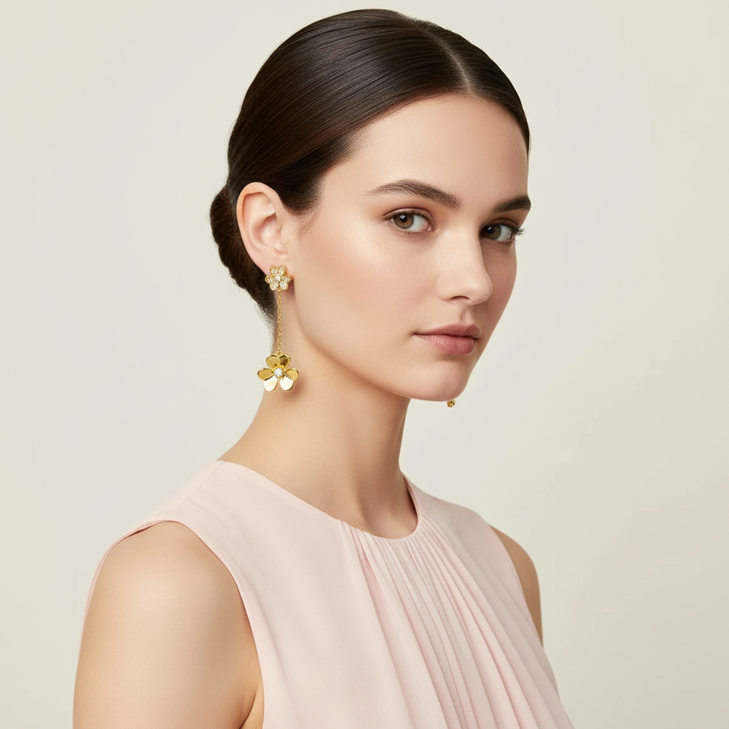 Van Cleef & Arpels Frivole Pendant Drop Earrings