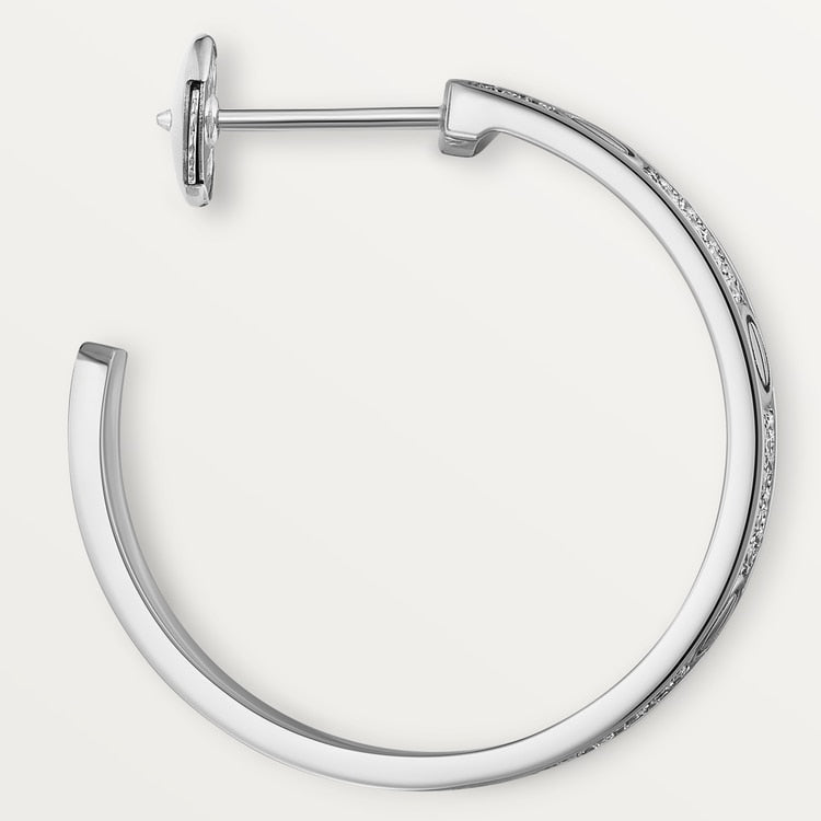 Cartier Love Pavé Hoop Earrings