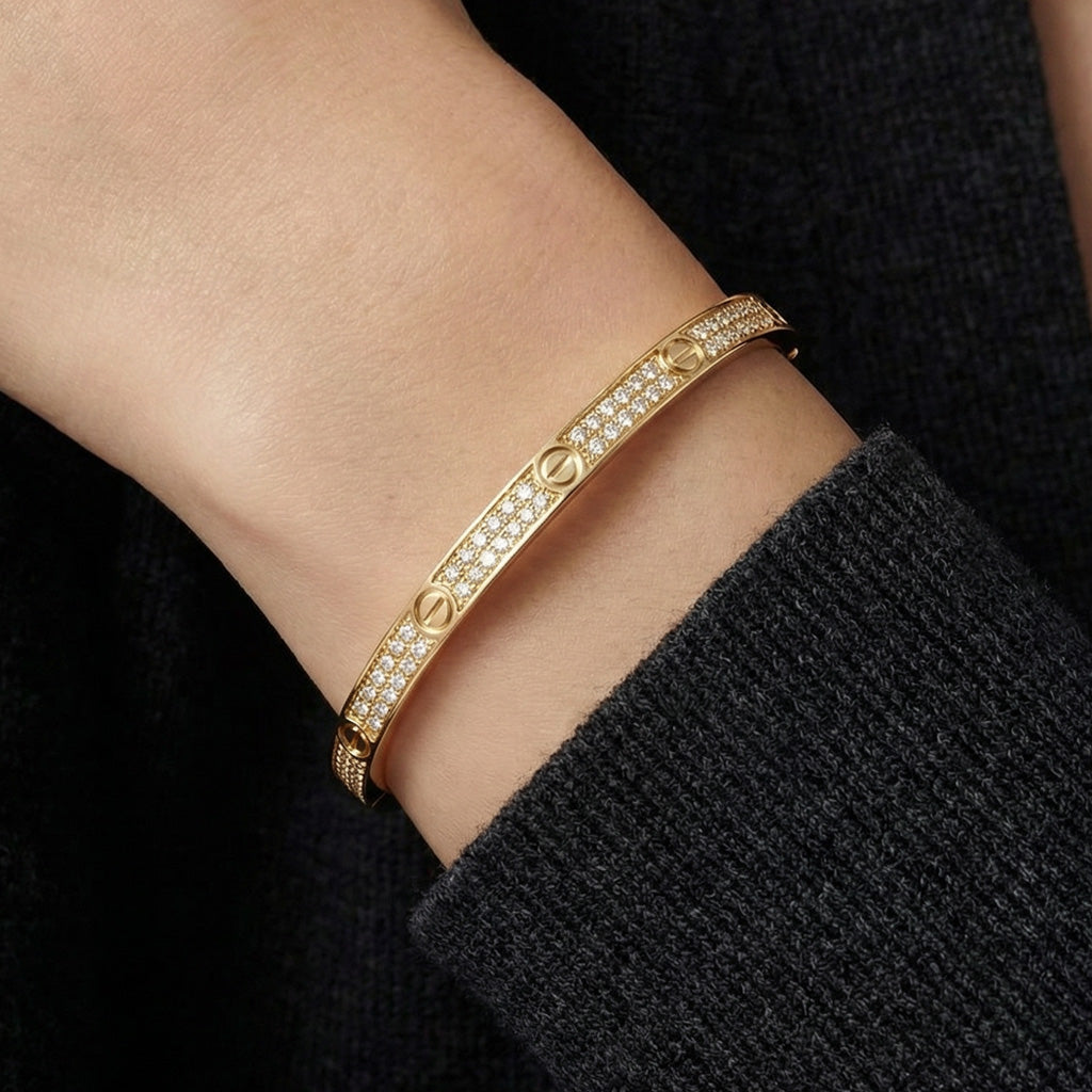 Cartier Small Love Diamonds Paved Bracelet