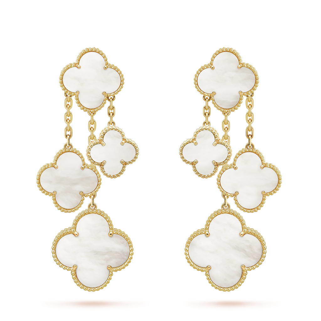 Van Cleef & Arpels Magic Alhambra Mother Of Pearl Four Motifs Earrings