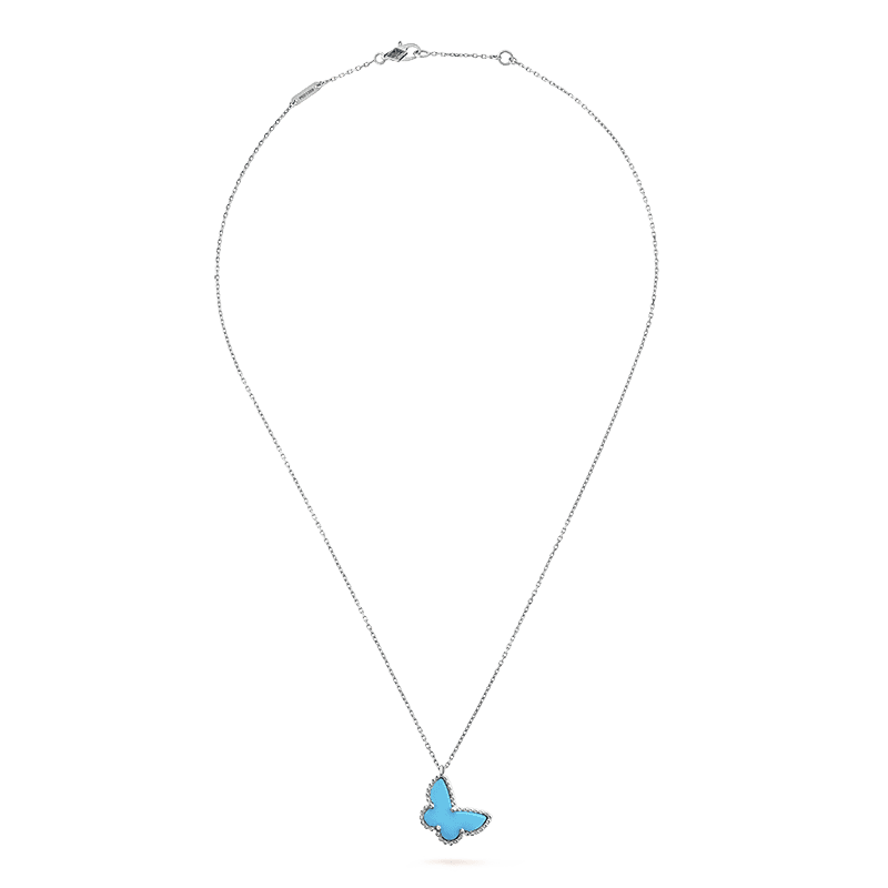 Van Cleef & Arpels Sweet Alhambra Blue Butterfly Necklace