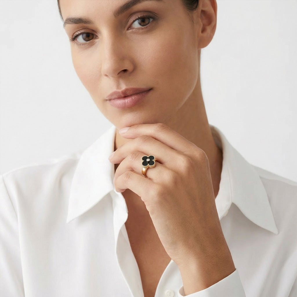 Van Cleef & Arpels Vintage Alhambra Black Onyx Ring