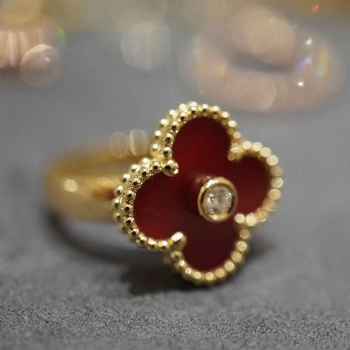 Van Cleef & Arpels Vintage Alhambra Carnelian Ring