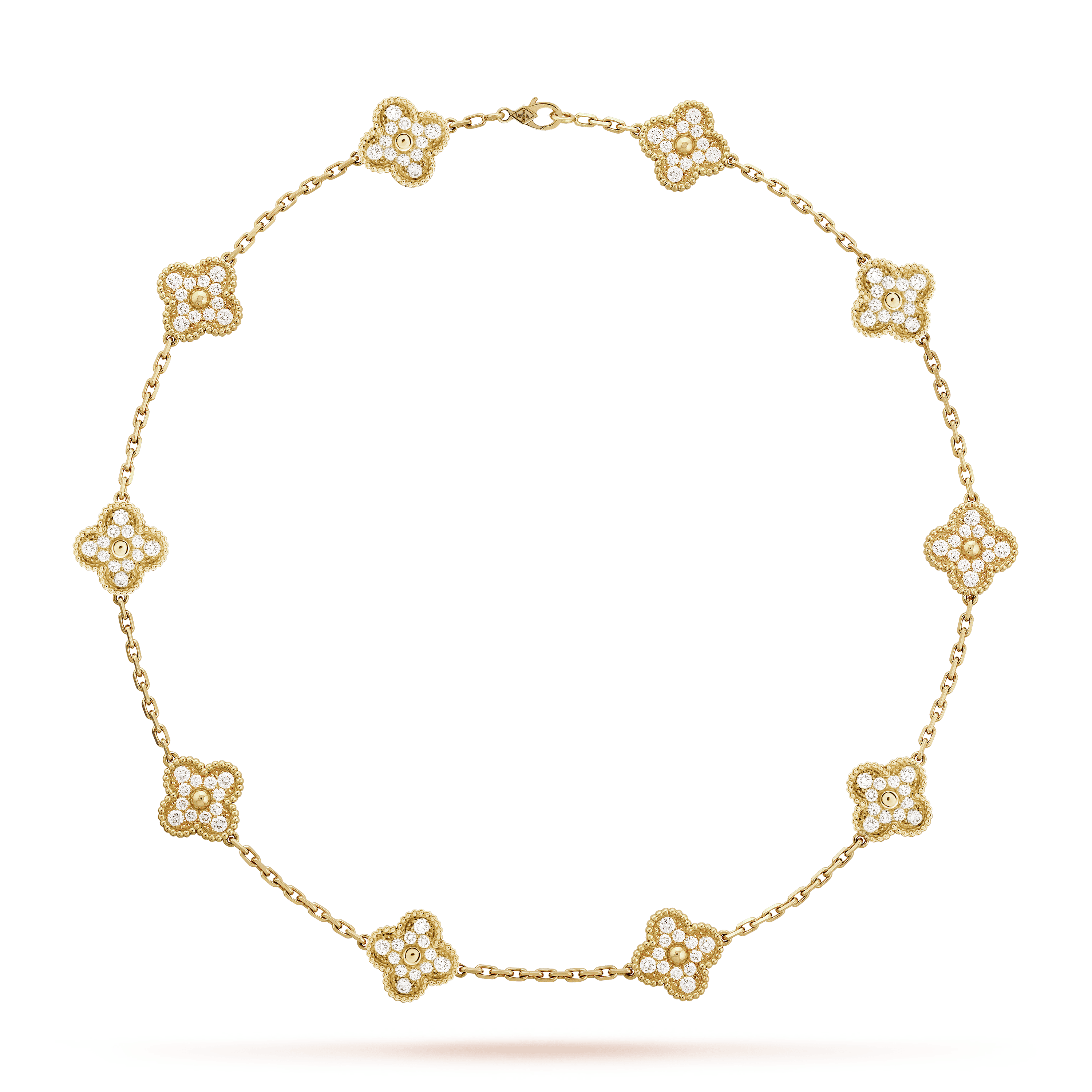 Van Cleef & Arpels Vintage Alhambra 10 Motifs Necklace Design
