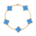 Van Cleef & Arpels Vintage Alhambra Five Motifs Agate Clover Bracelet