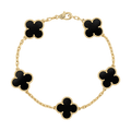 Van Cleef & Arpels Vintage Alhambra Five Motifs Black Clover Bracelet