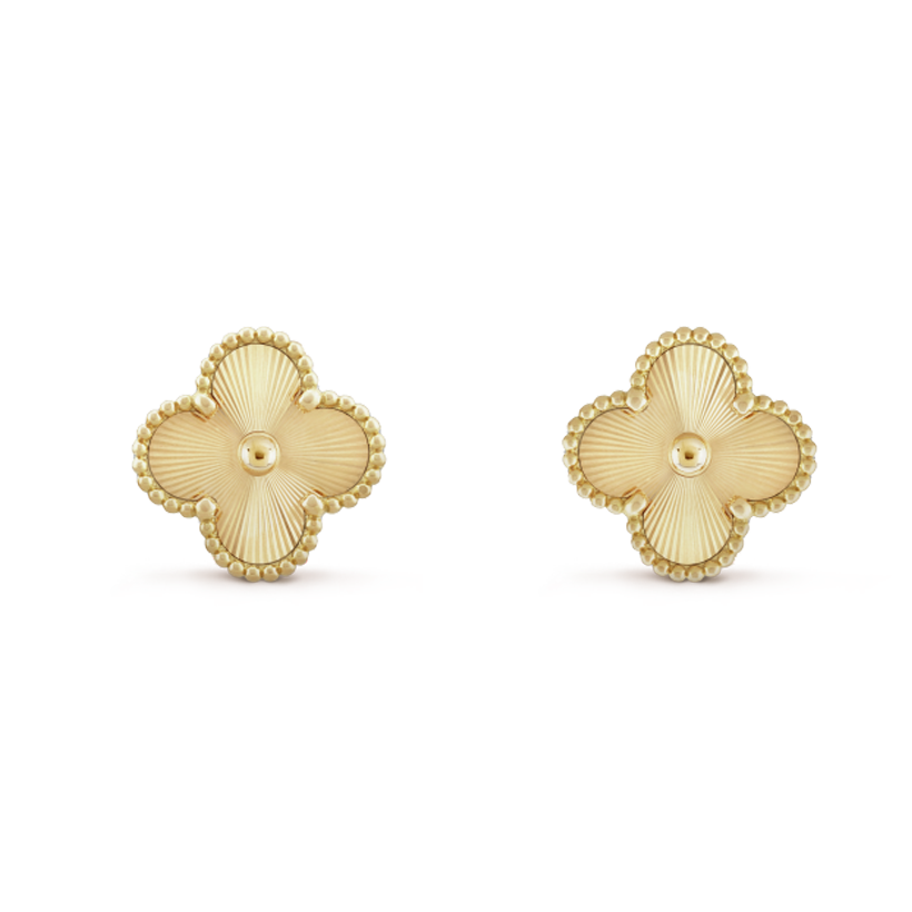 Van Cleef & Arpels Vintage Alhambra Guilloche Earrings