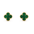Van Cleef & Arpels Vintage Alhambra Malachite Earrings